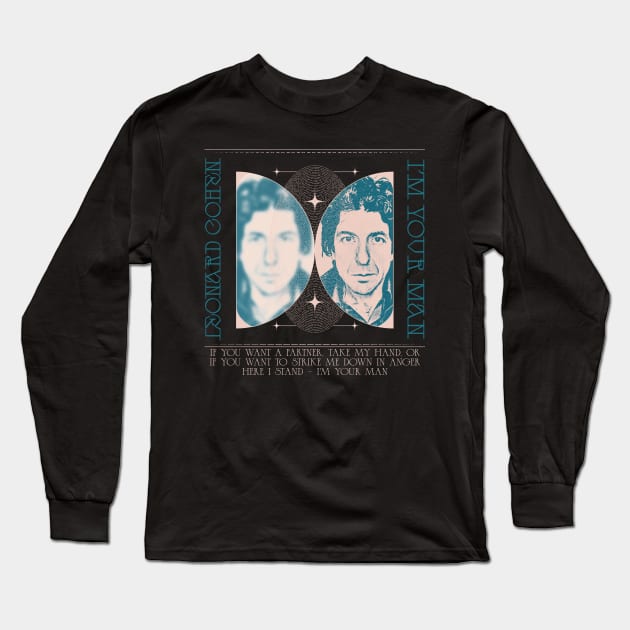 Leonard Cohen /// Aesthetic Fan Art Design Long Sleeve T-Shirt by unknown_pleasures